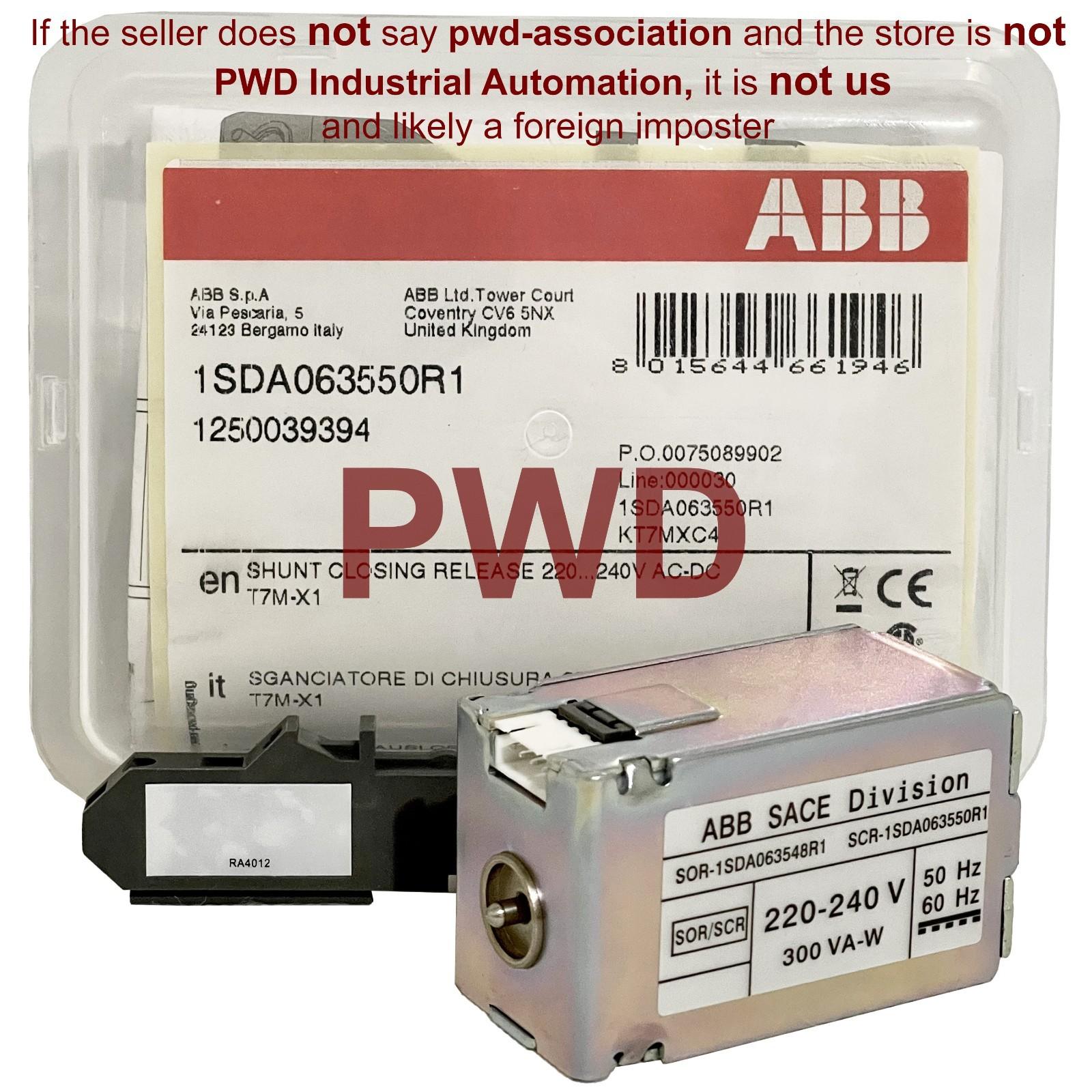 NIB KT7MXC4 Shunt Closing Release, T7M-X1 SCR 220-240 VAC/DC, 1SDA063550R1