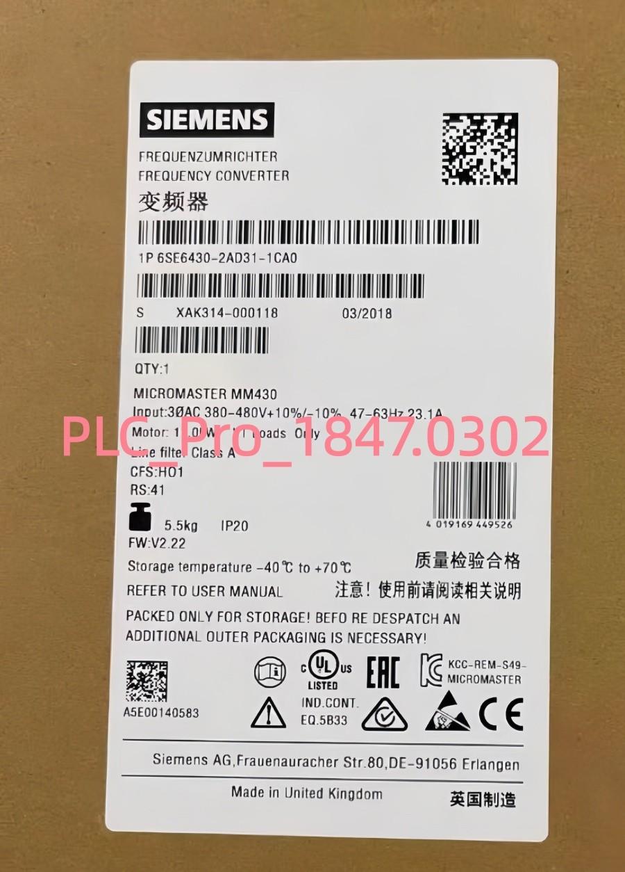 one 6SE6430-2AD31-1CA0 6SE6 430-2AD31-1CA0