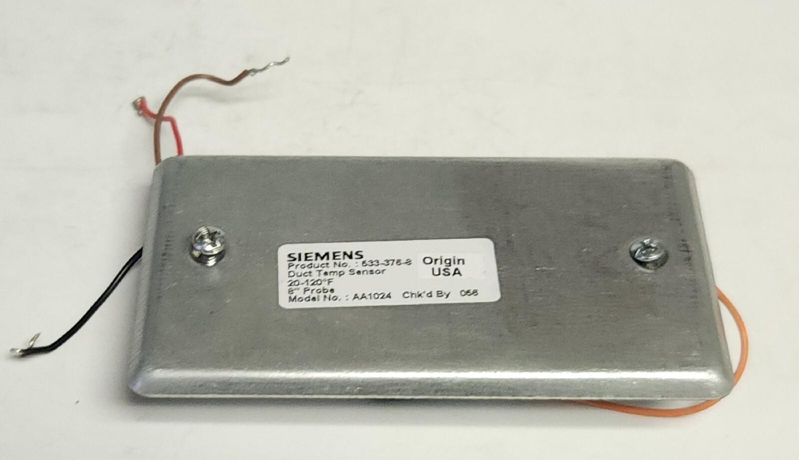 533 376 DUCT TEMPERATURE SENSOR 20-120° Model AA1024 Sensor ONLY