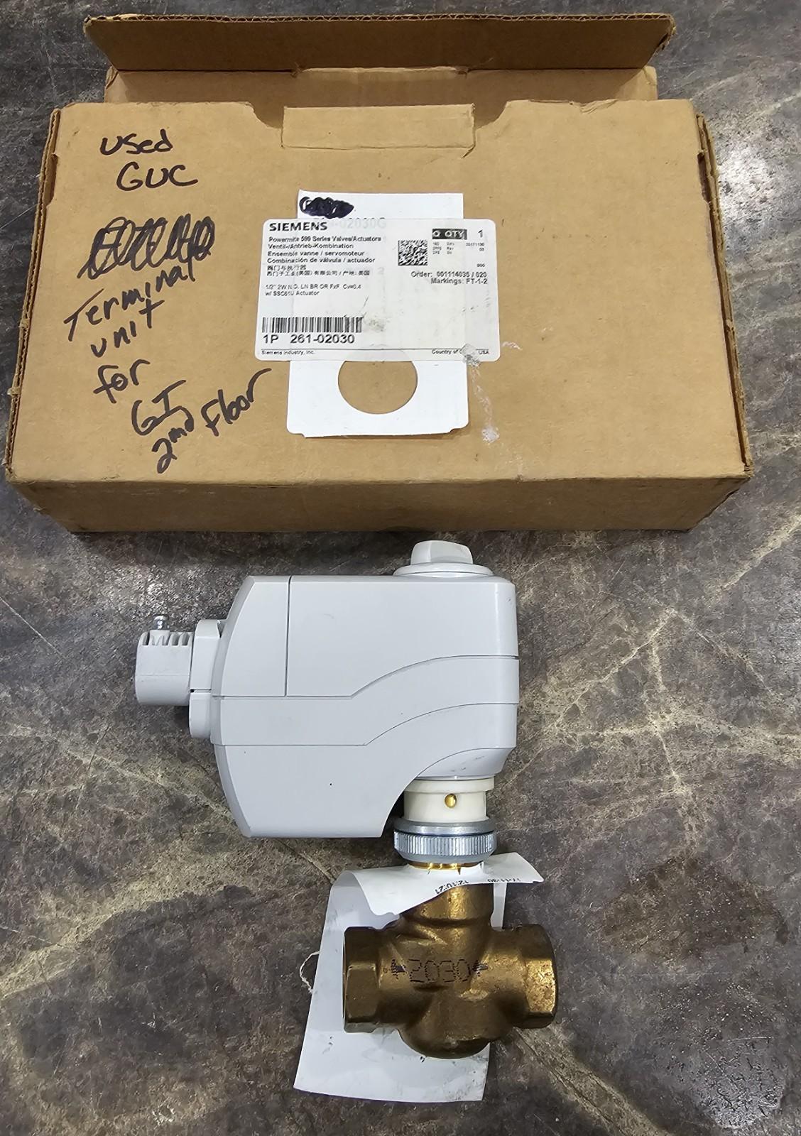 SSC81U 599 Series Actuator 259-02030 W/Brass Valve GUC!