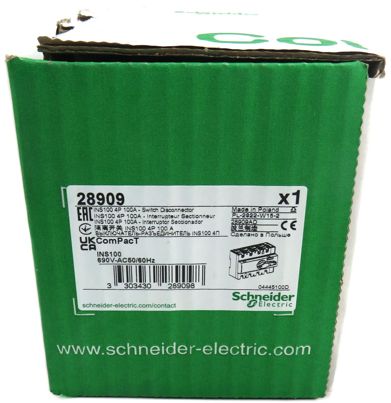 28909 INS100 4P 100A Switch Disconnector