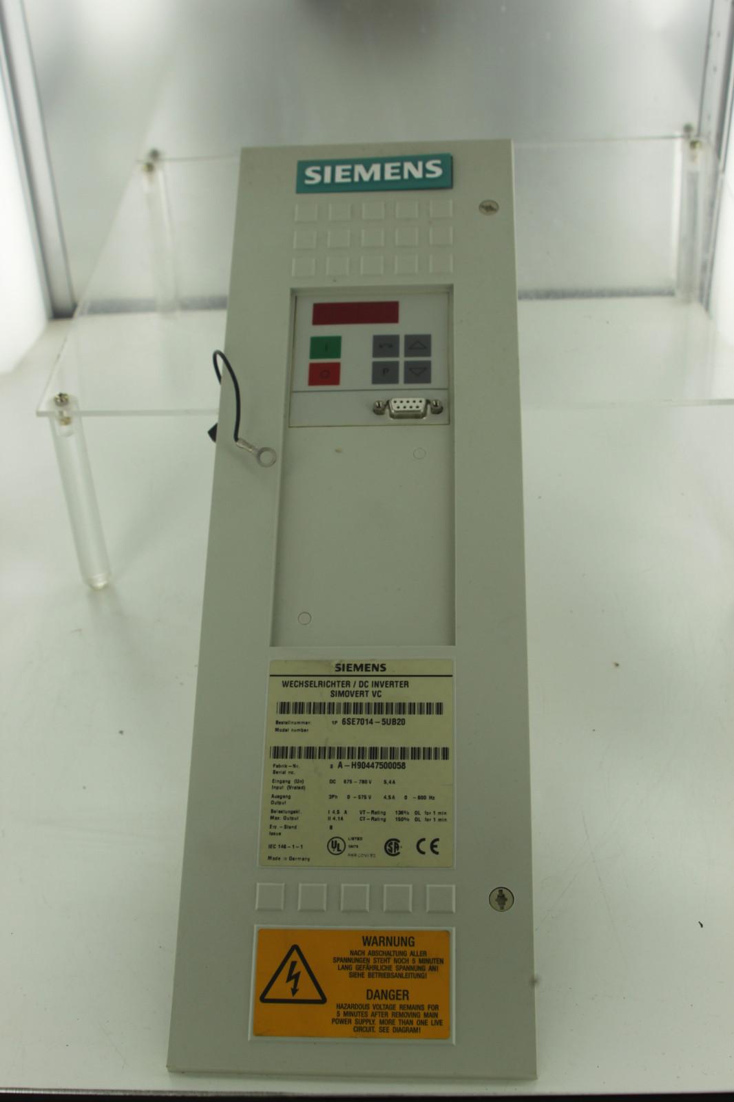 Simovert 6SE7014-5UB20 Inverter 6SE7 014-5UB20