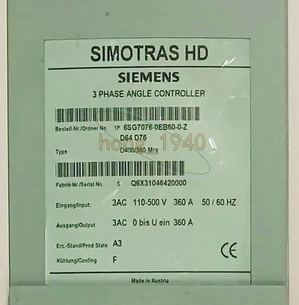 AC SPEED REGULATOR 6SG7076-0EB60-0-Z Z=D64+D74