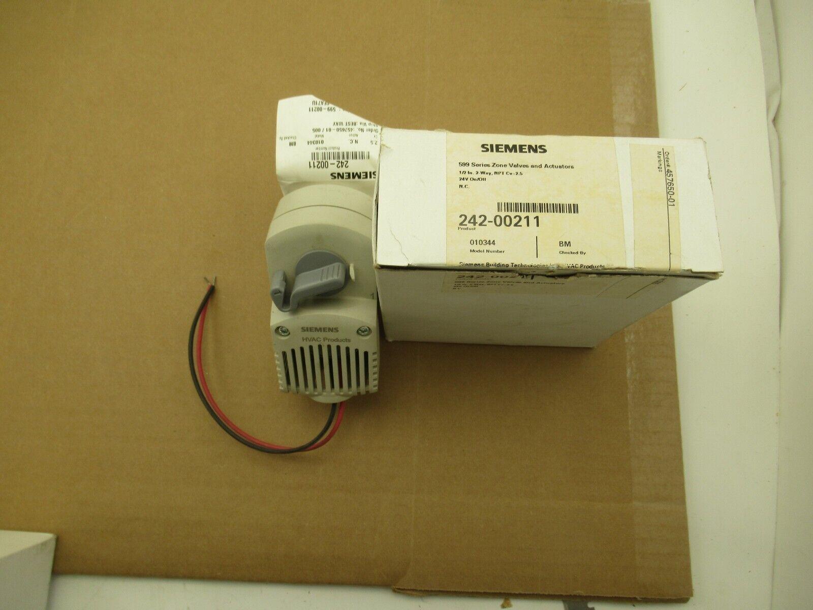 242-00211 Zone valve, 2-way, 1/2", NPT w/ 24V 2-position SR actuator