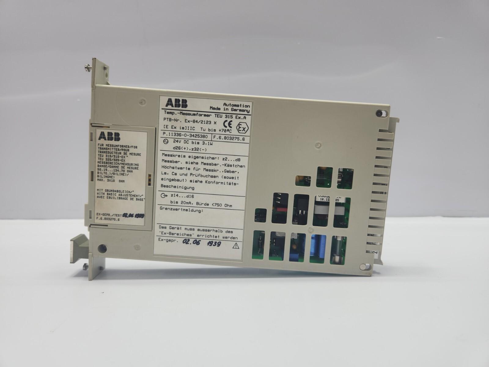 TEU 315 EX TRANSMITTER FOR TEMPERATURE EX-84/2123