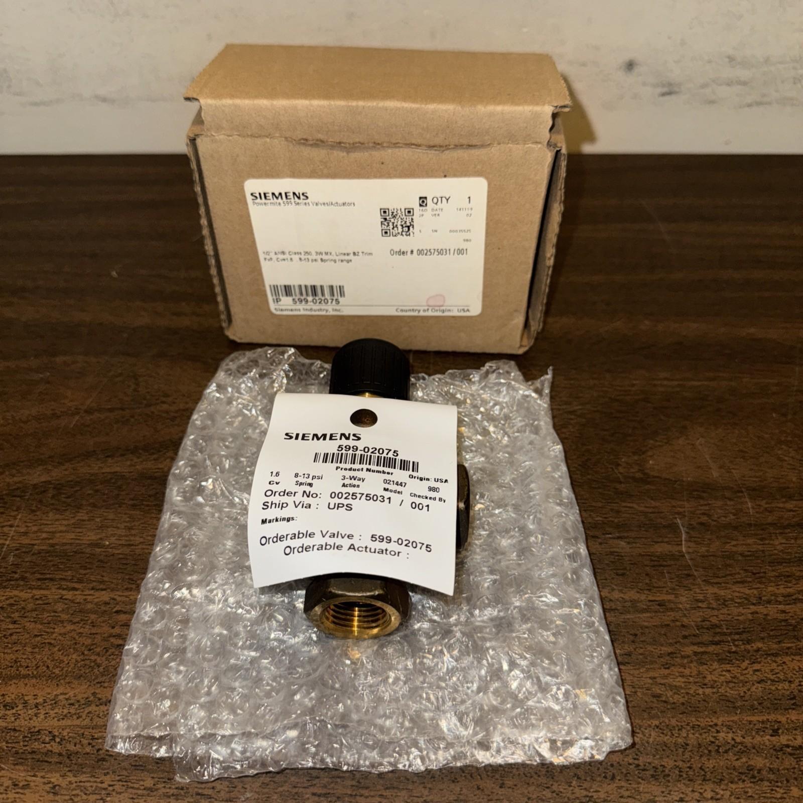 599-02075, Control Valve, 3-way, 1/2 In Npt. CV1.6