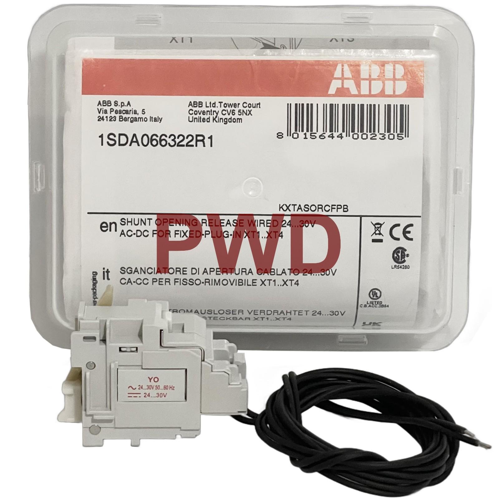 NIB KXTASORCFPB Shunt Opening Release, XT1-XT4 F/P, SOR-C 24-30 VAC/DC