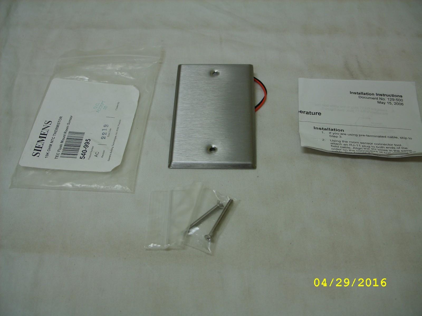 HVAC TEC Flush Mount Room Sensor 540-995 NOS*