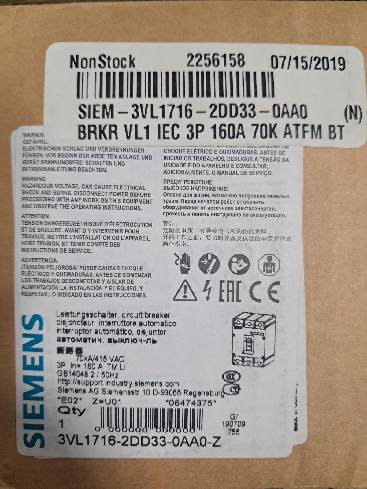 Circuit Breaker 3VL1716-2DD33-0AA0