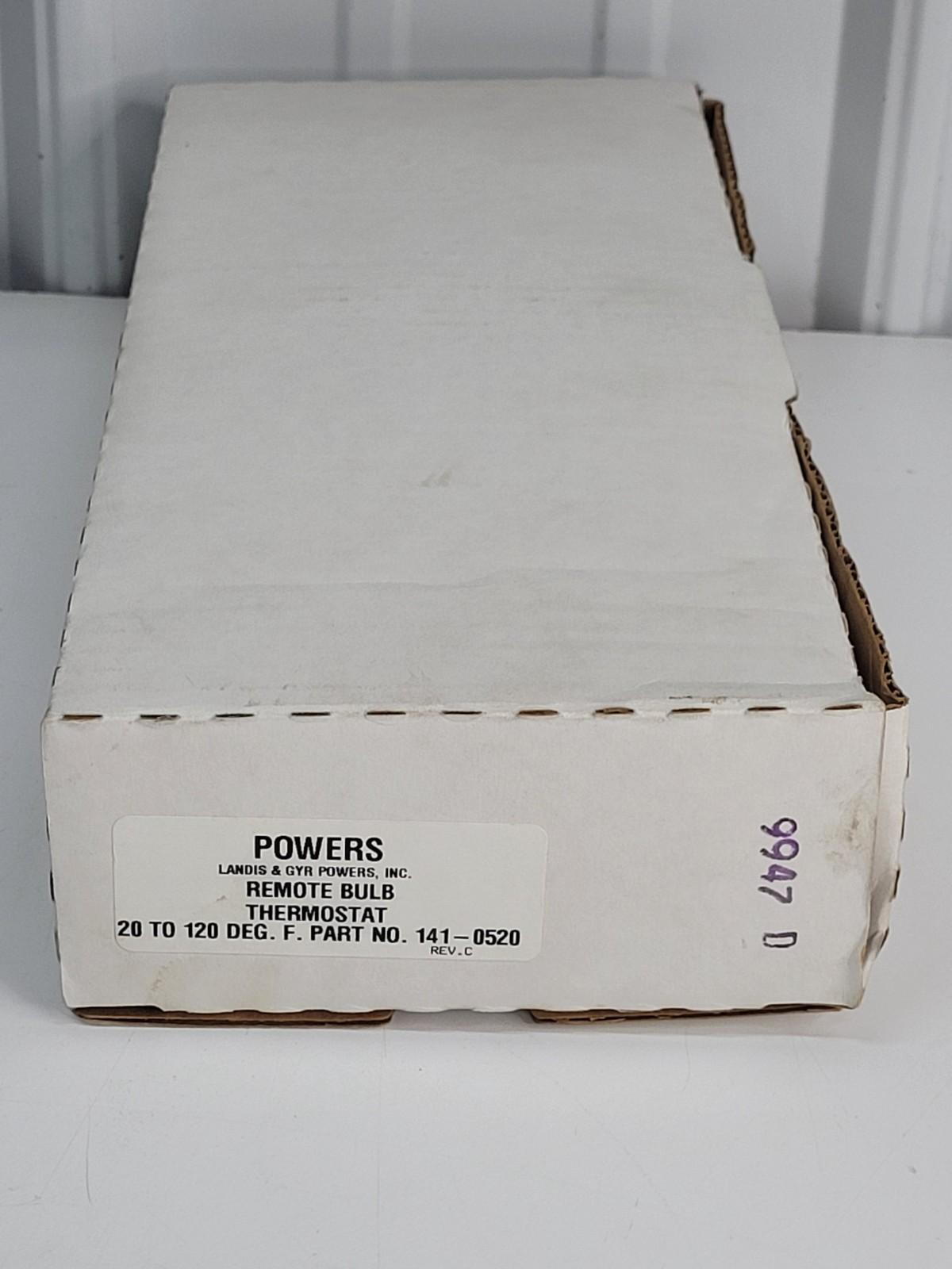 Powers 141-0520 Landis & GYR Line Voltage Remote Bulb Thermostat e19