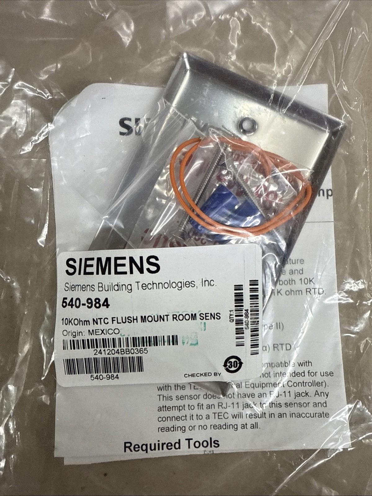 540-984 10K OHM NTC FLUSH MOUNT ROOM SENSOR TYPE II