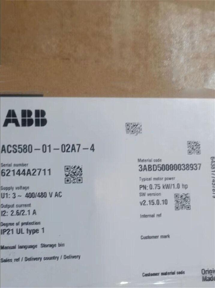 ACS580-01-02A7-4 Frequency Converter ACS580-01-02A7-4