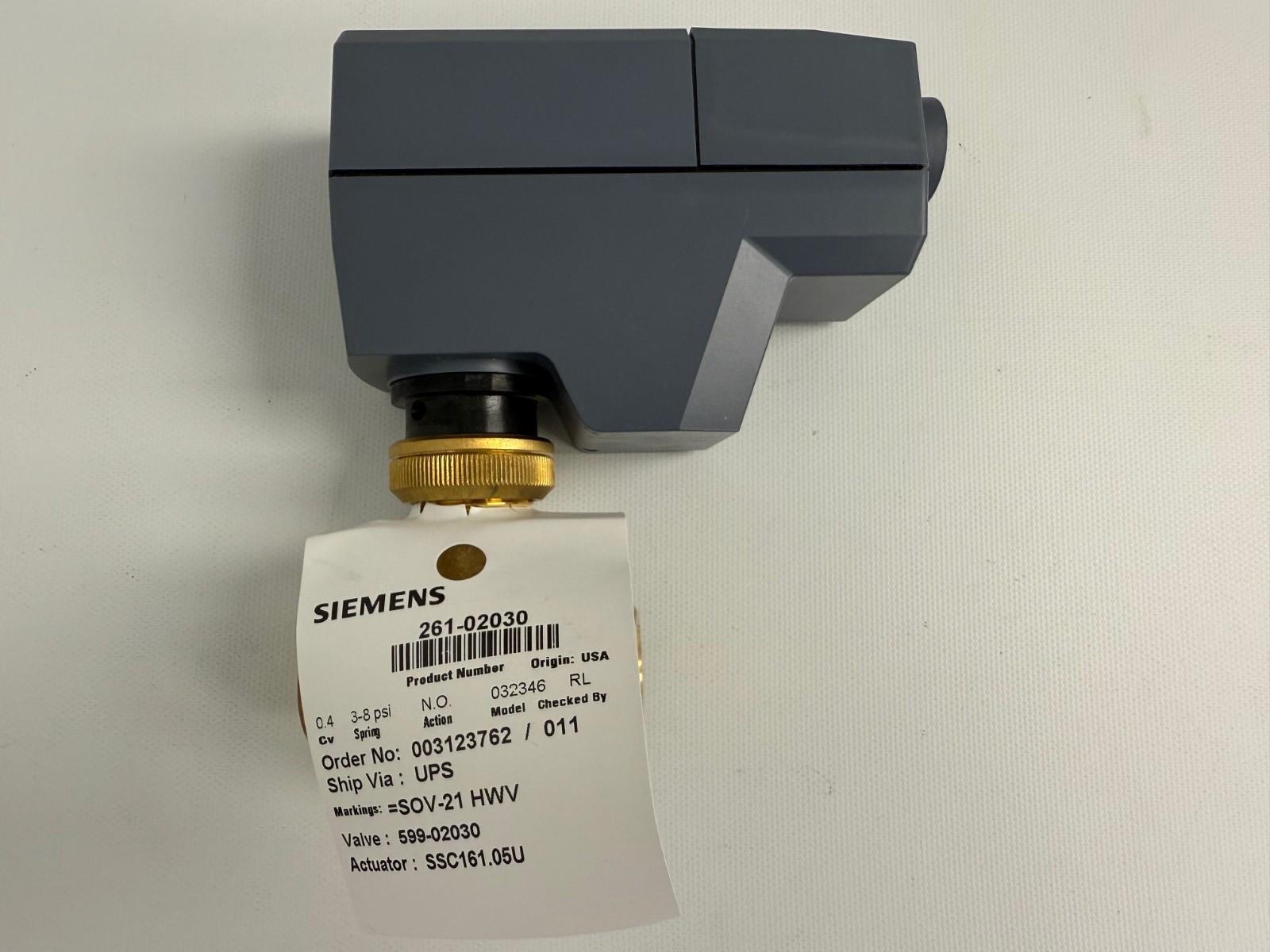 262-02000 POWERMITE 599 SERIES VALUE 599-02030 ACTUATOR SSC161.05U