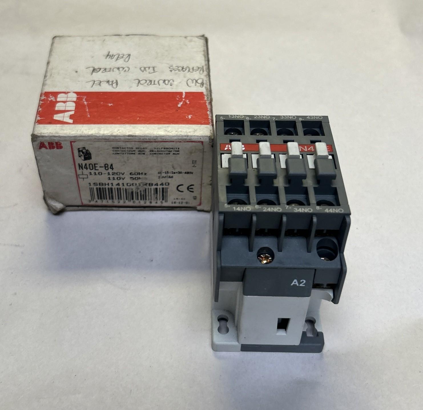 N40E-84, 4-N/O Poles, 10 Amps, 110-120VAC Coil 2pack
