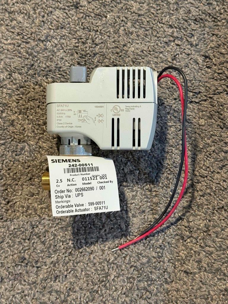 242-00511 Actuator Zone valve, 2-way 1/2", 2.5 Cv, SWT w/ 24V 2-position