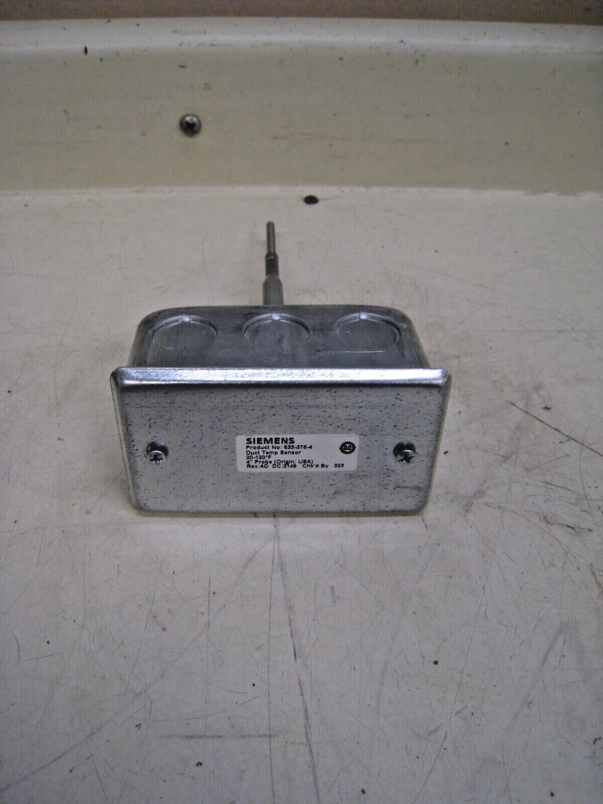 Duct Temp Sensor 20-120F 4" Probe P/N: 533-376-4