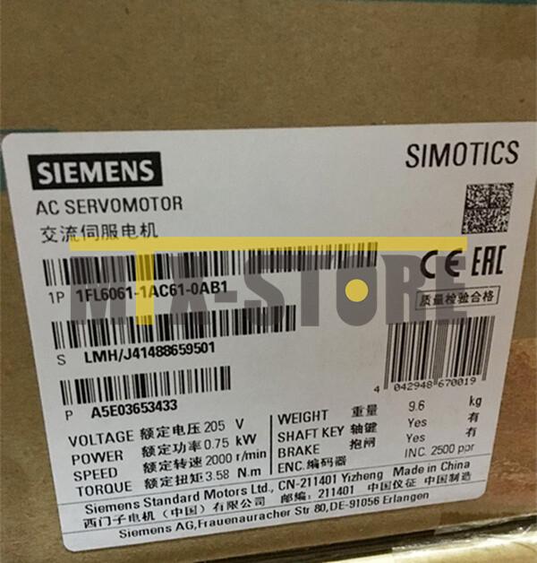 Unopened Servo Motor 1FL6061-1AC61-0AB1 1FL6 061-1AC61-0AB1