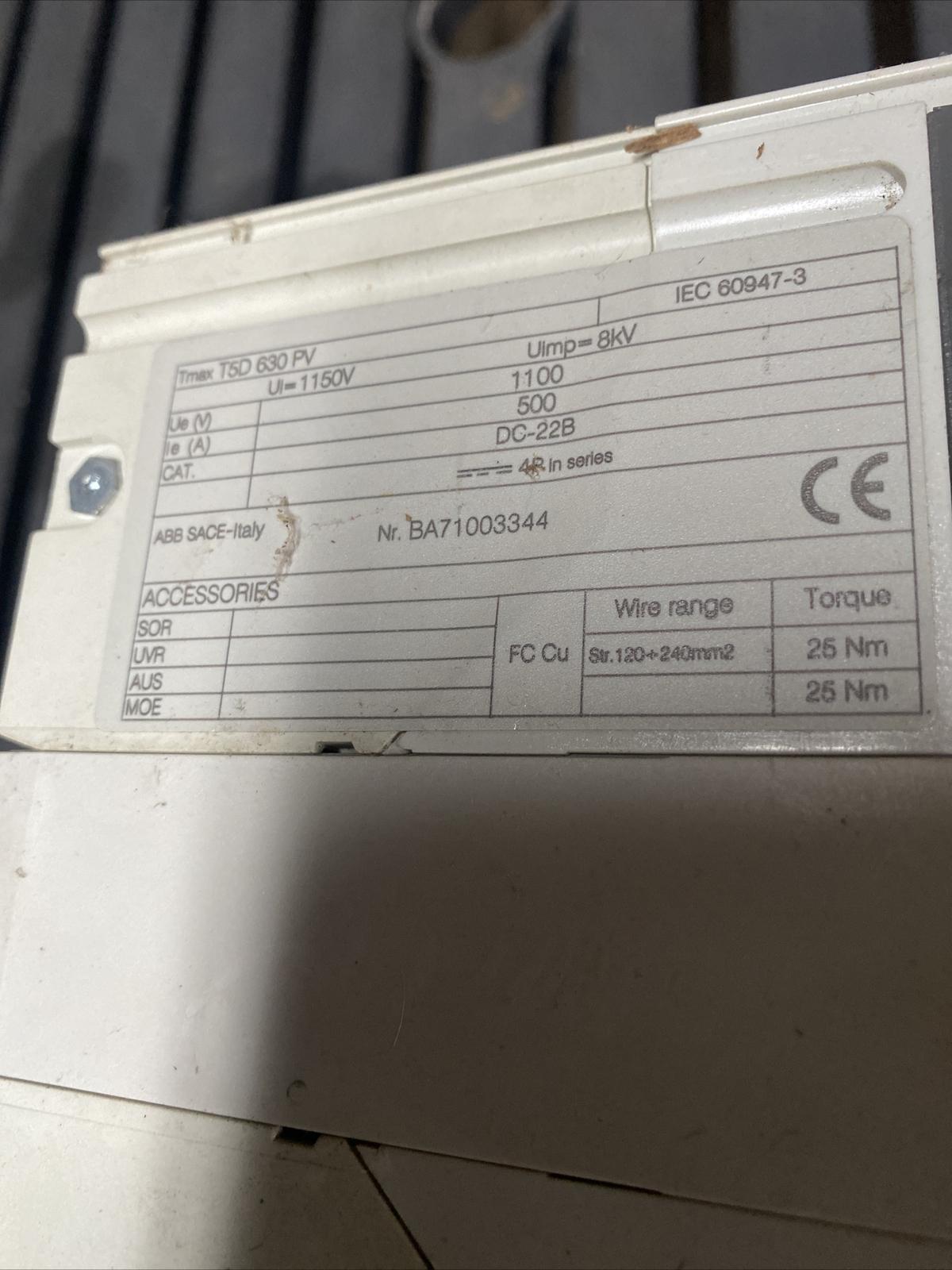 circuit breaker T5D 630 PV