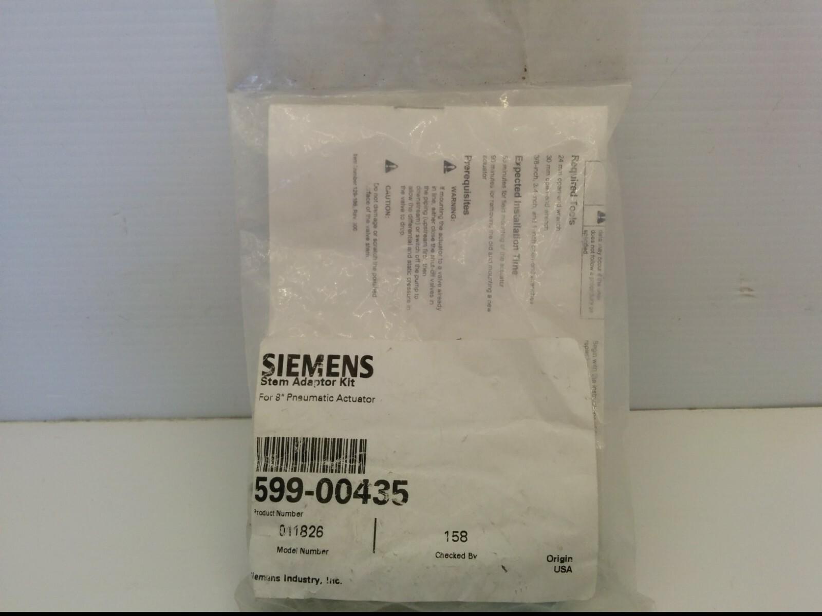 599-00435 011826) STEM ADAPTOR KIT FOR 8" PNEUMATIC ACTUATOR, NIB
