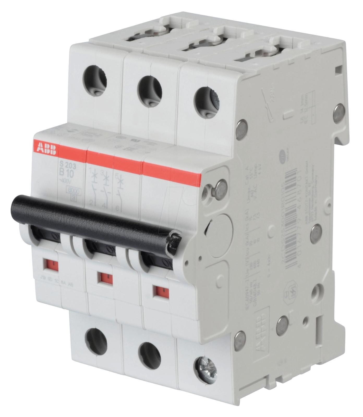 S203-C20 Miniature Circuit Breaker - 3P - C - 20 A
