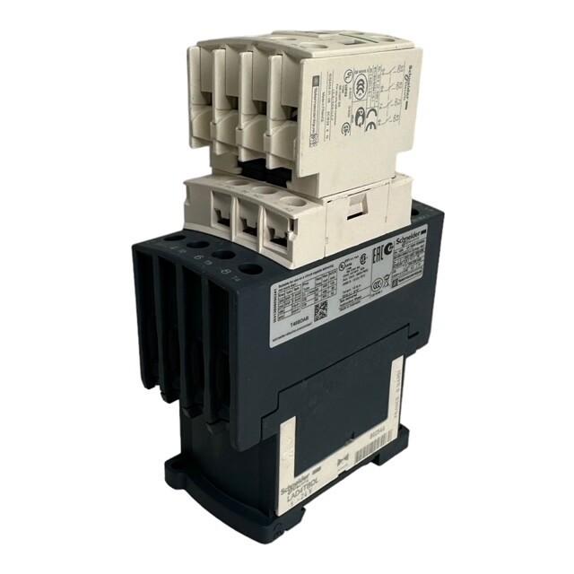 IEC contactor, TeSys Deca, nonreversing, 40A resistive, 4 pole, 4 NO, 24VDC coil, open style