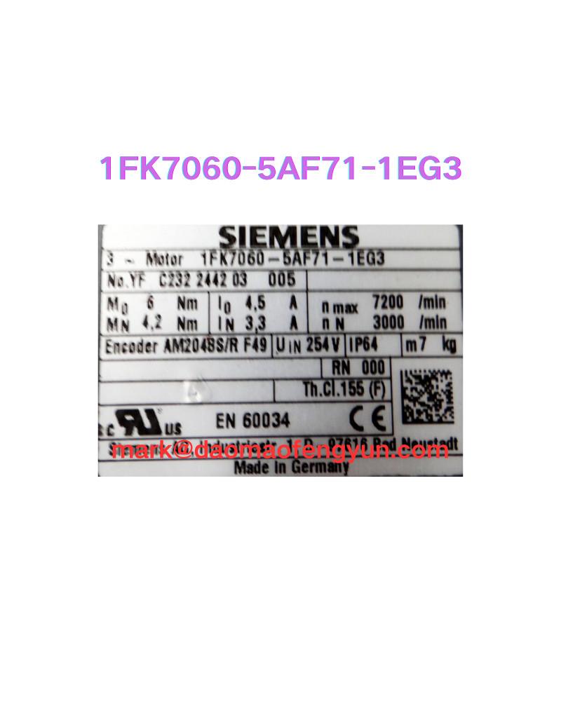 1FK7060-5AF71-1EG3 Motor Test OK,