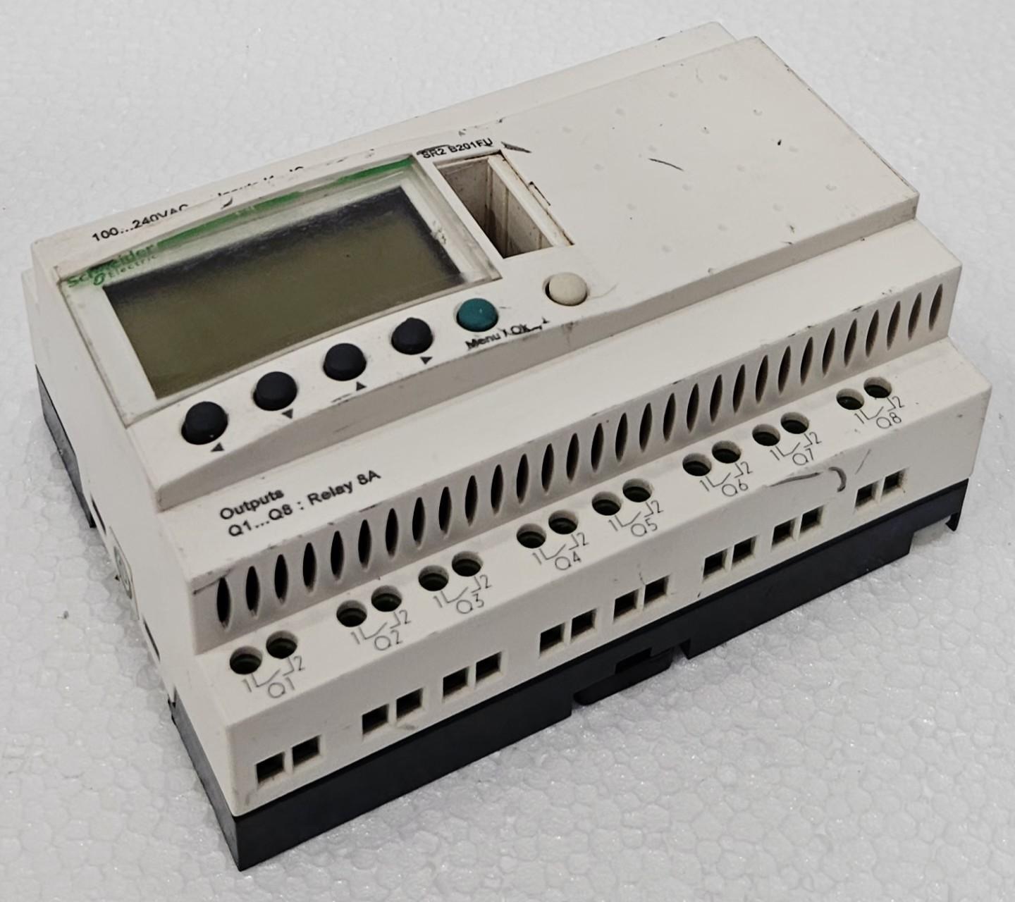 compact smart relay, Zelio Logic SR2 SR3, 20 IO, 100 to 240V AC, clock, display