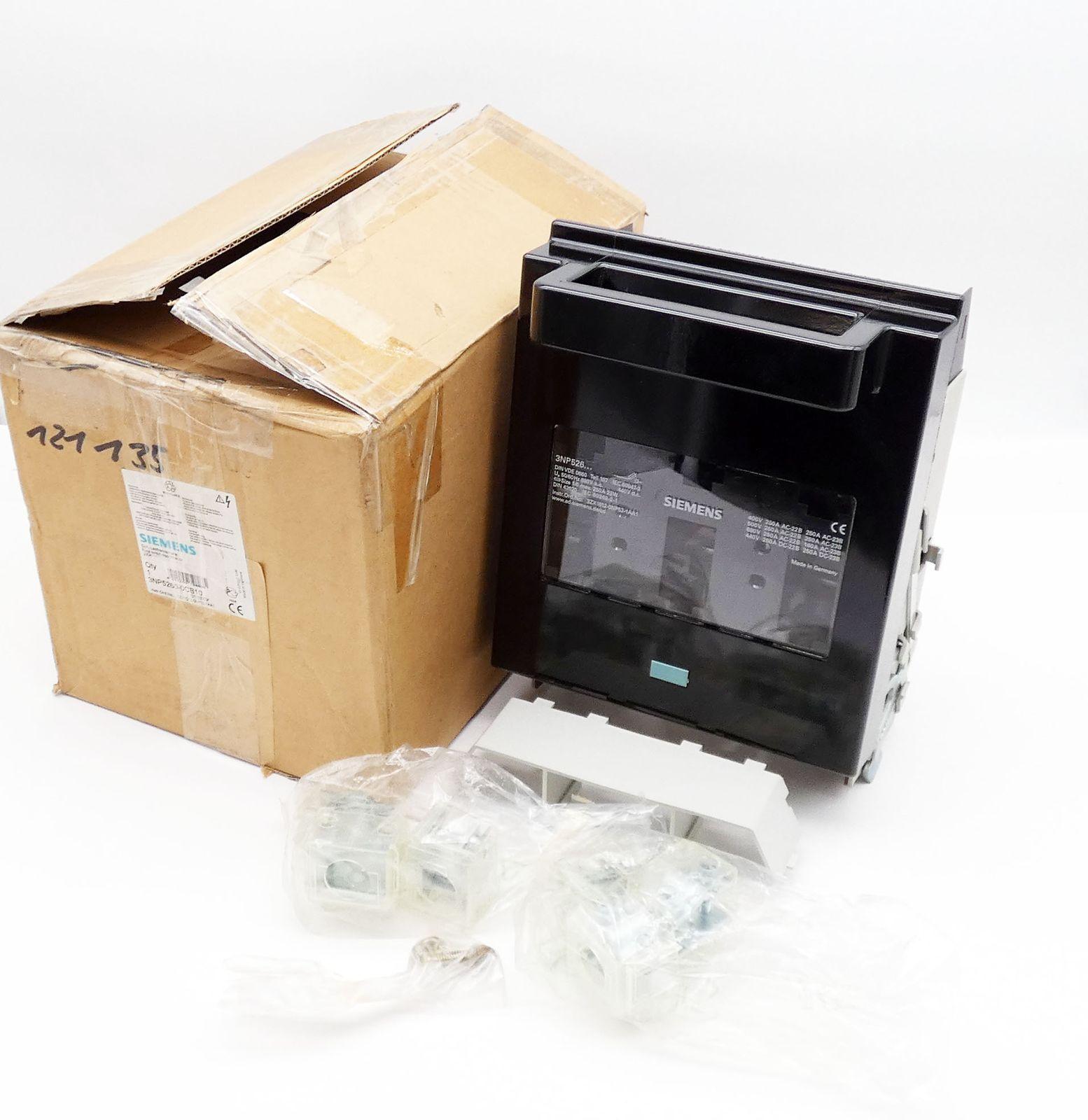 3NP5260-0CB10 3-Pole NH1 250A Fuse Load Break Switch Original Packaging-