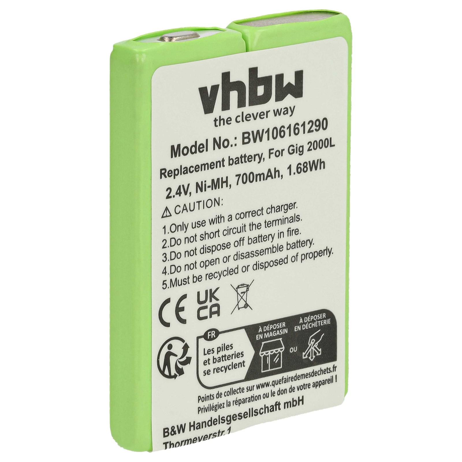 Batterie pour Gigaset 3010 Pocket CM800 700mAh 2,4V
