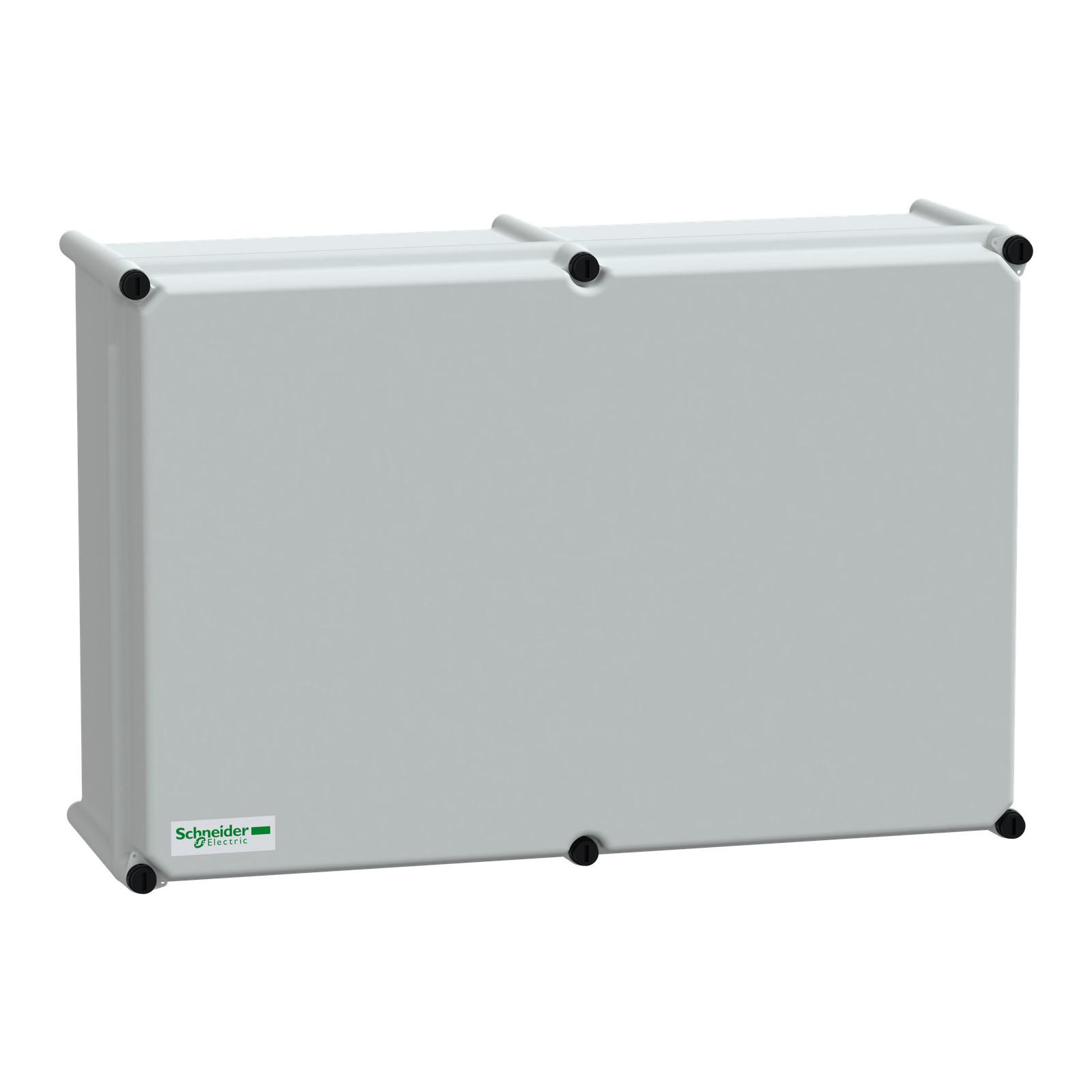 PLS box, polyester rear, opaque PC cover IP66 36x54x18cm