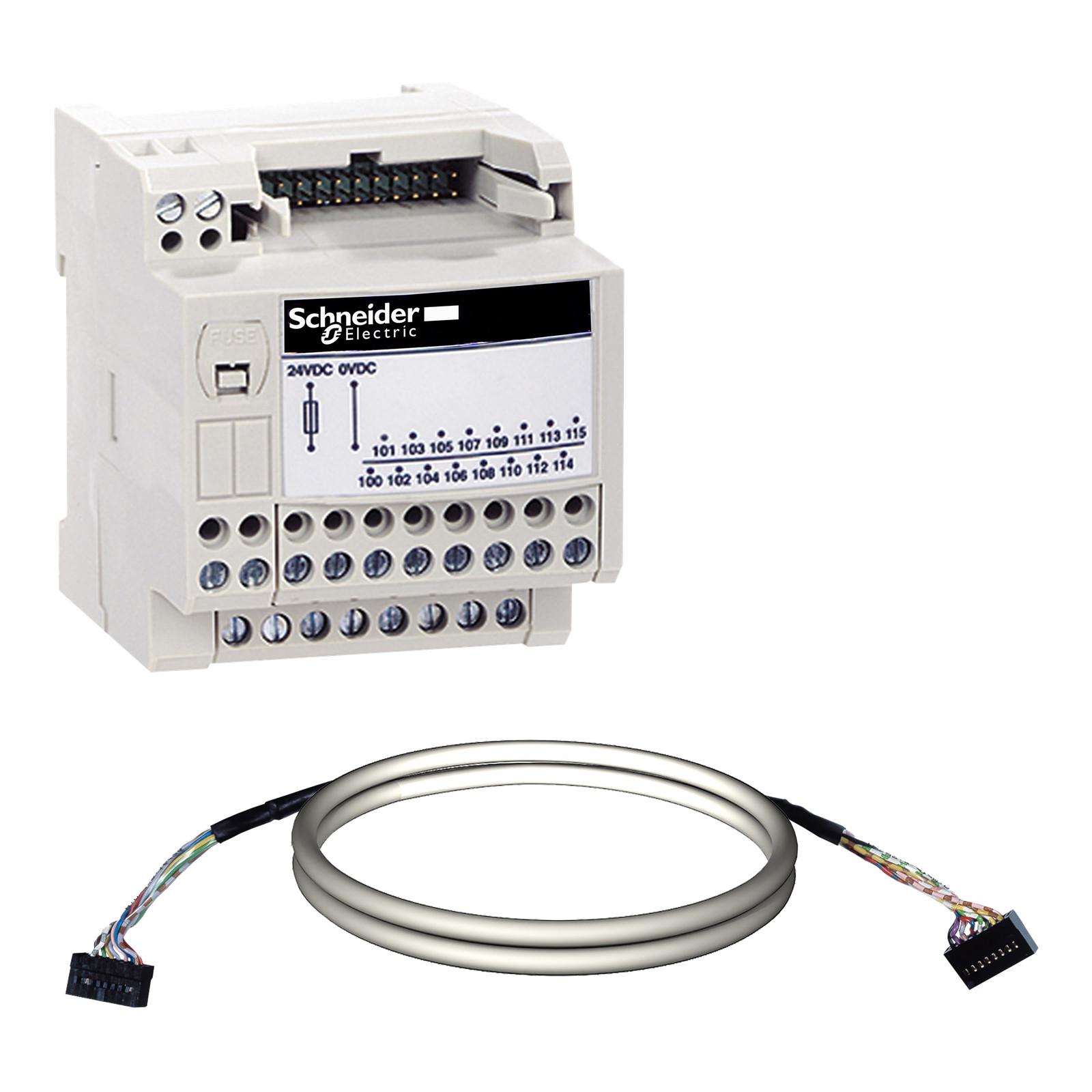 passive connection sub-base ABE7 - 16 inputs or outputs - Micro/Premium cable 2m