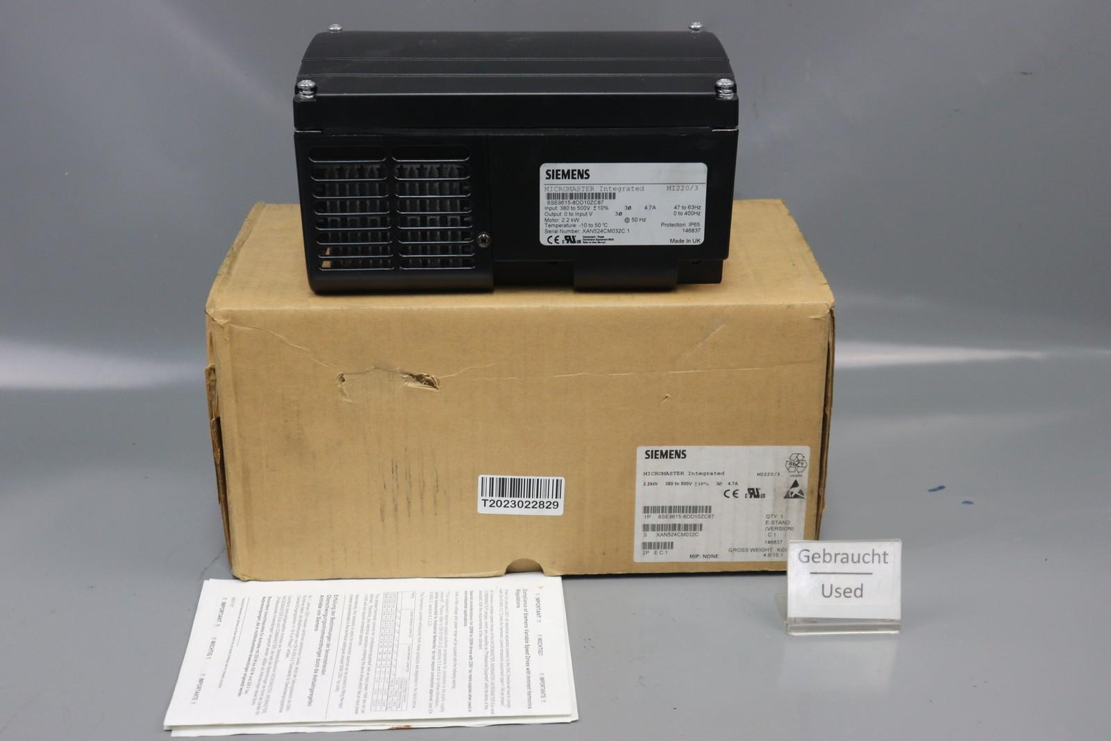 Micromaster Intégré 6SE9615-8DD10ZC87 E-Stand C1 2.2 Kw Usé Ovp