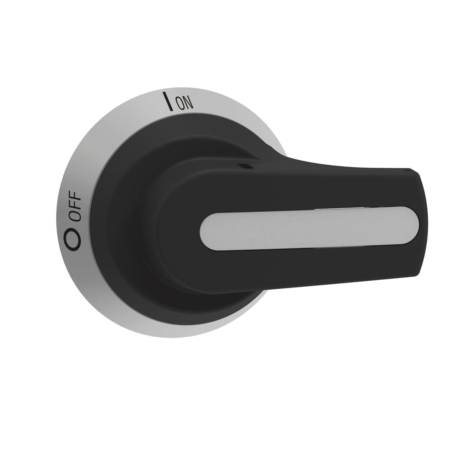Disconnect switch, TeSys VLS, pistol grip handle, 70 mm diameter, screw mounting, black handle, 7 mm shaft, defeatable