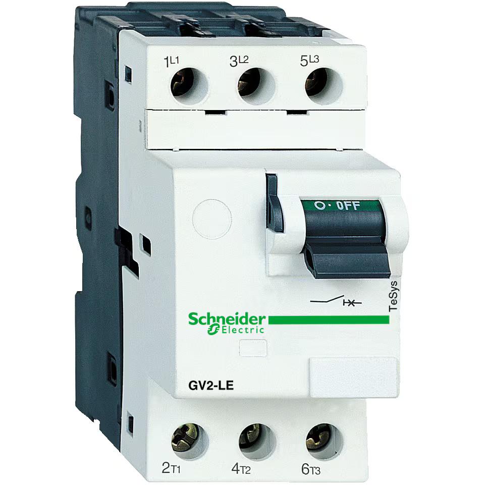 TeSys GV2 Manual Starter and Protector, magnetic circuit protector, toggle switch, 0.4 A, screw clamp terminals