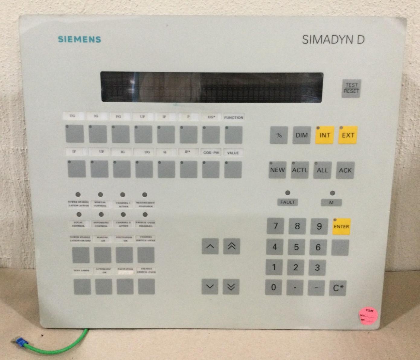 6DD 1670-0AF0 SIMADYN OPERATOR CONTROL PANEL