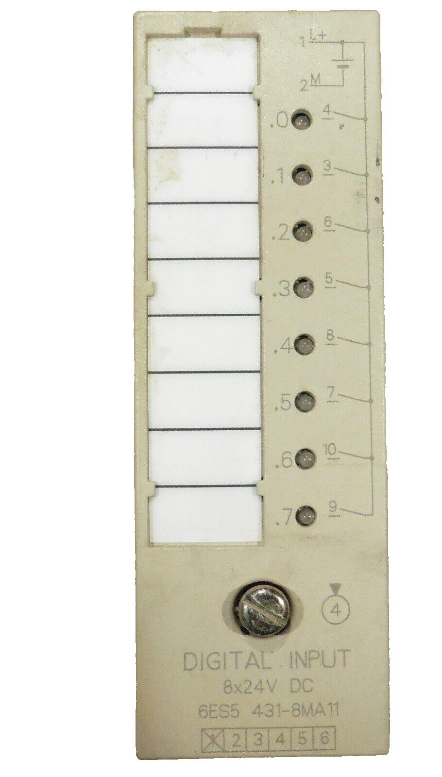 6ES5 431-8MA11 input 8x24V DC automate S5-100U Siemens