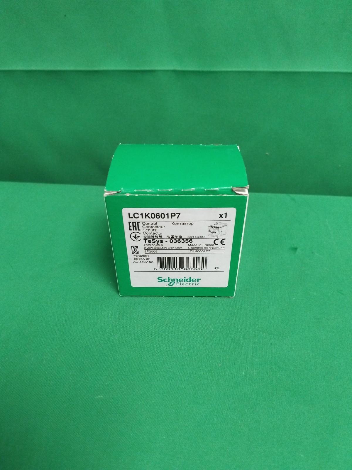 Contactor, TeSys K, 3P, AC-3, lt or eq to 440V 6A, 1 NC aux., 230VAC coil