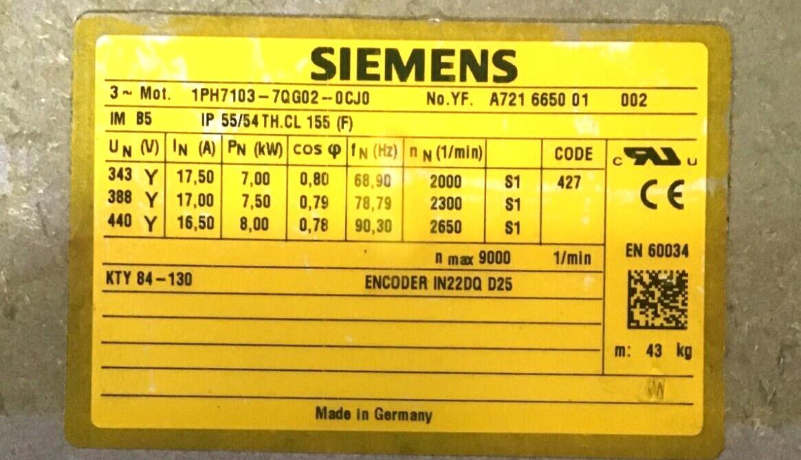 1PH7103-7QG02-0CJ0 SERVO