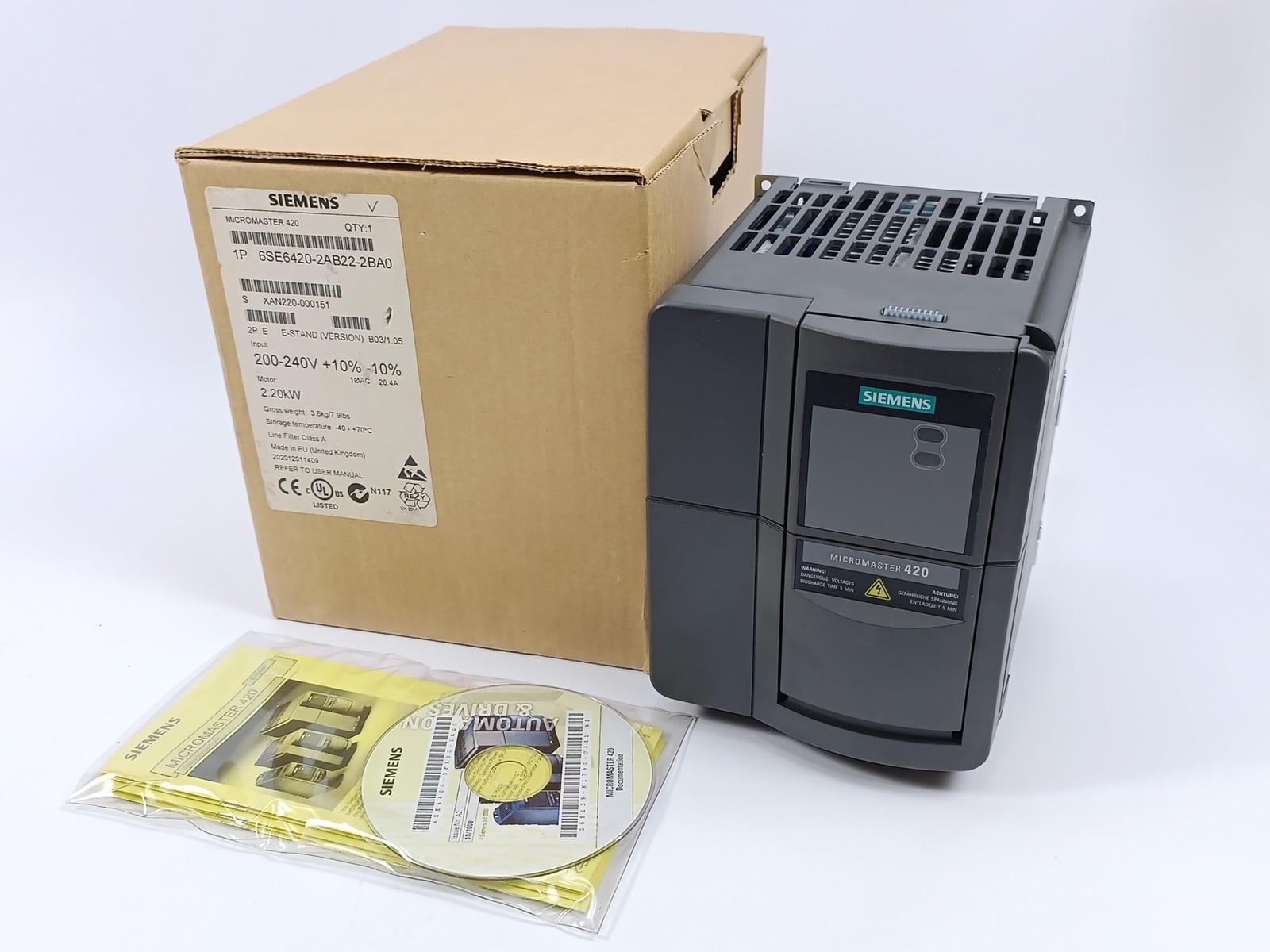 6SE6420-2AB22-2BA0 Micromaster 420 Onduleurs De Fréquence CA
