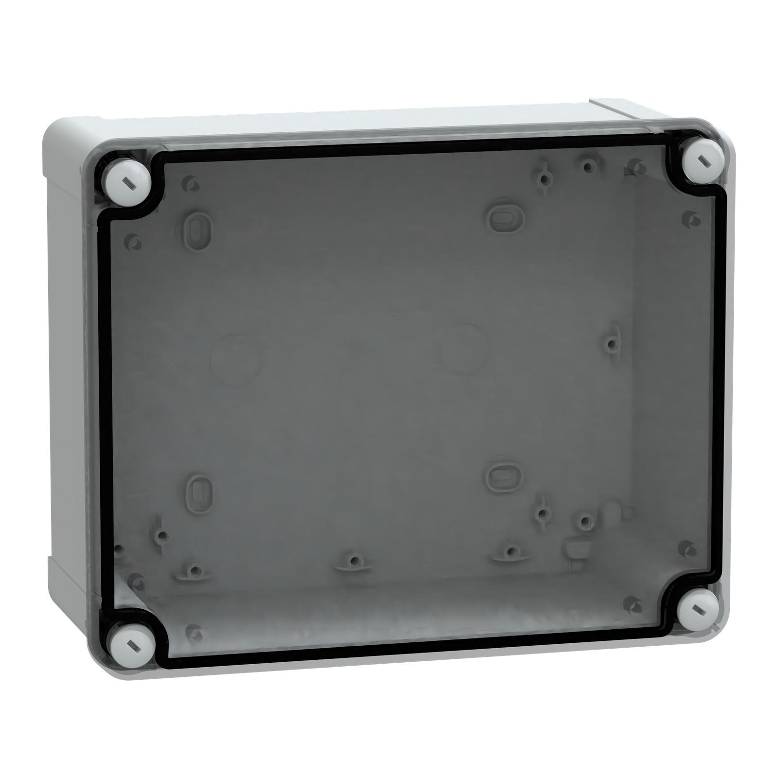 PC box IP66 IK08 RAL7035 Int.H225W175D100 Ext.H241W191D128 Transp.cover H20