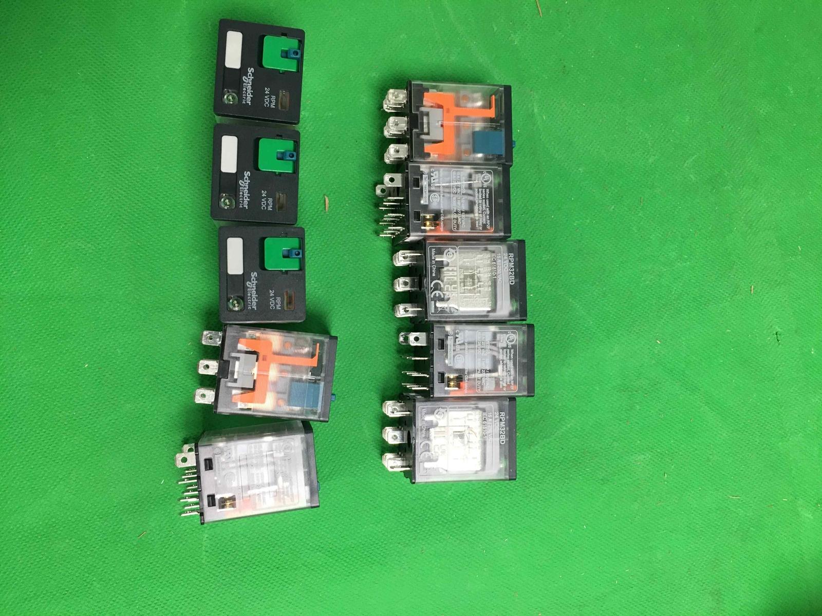 plug-in relay, Harmony electromechanical relays, 15A, 3CO, with LED, lockable test button, 24V DC