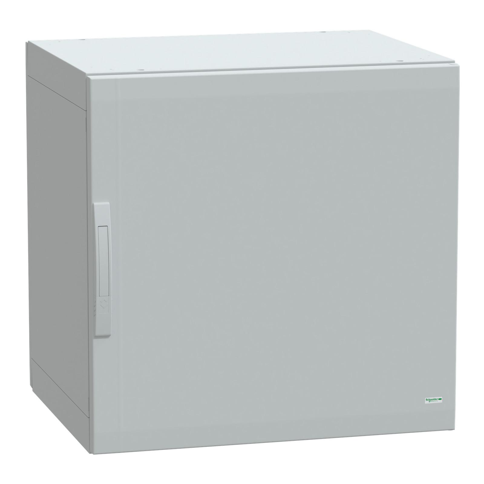 Floor standing polyester enclosure, Thalassa PLA, plain door, completely sealed, 750x750x620mm, IP65, IK10