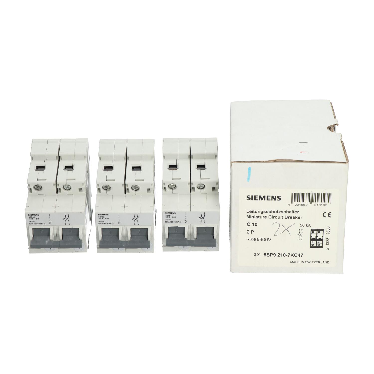5SP9210-7KC47 Miniature Circuit Breaker 2P NFP s)