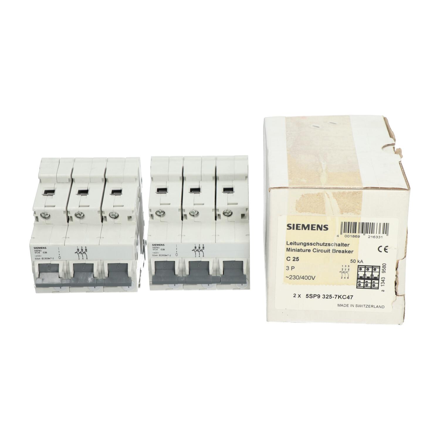 5SP9325-7KC47 Miniature Circuit Breaker 3P NFP s)