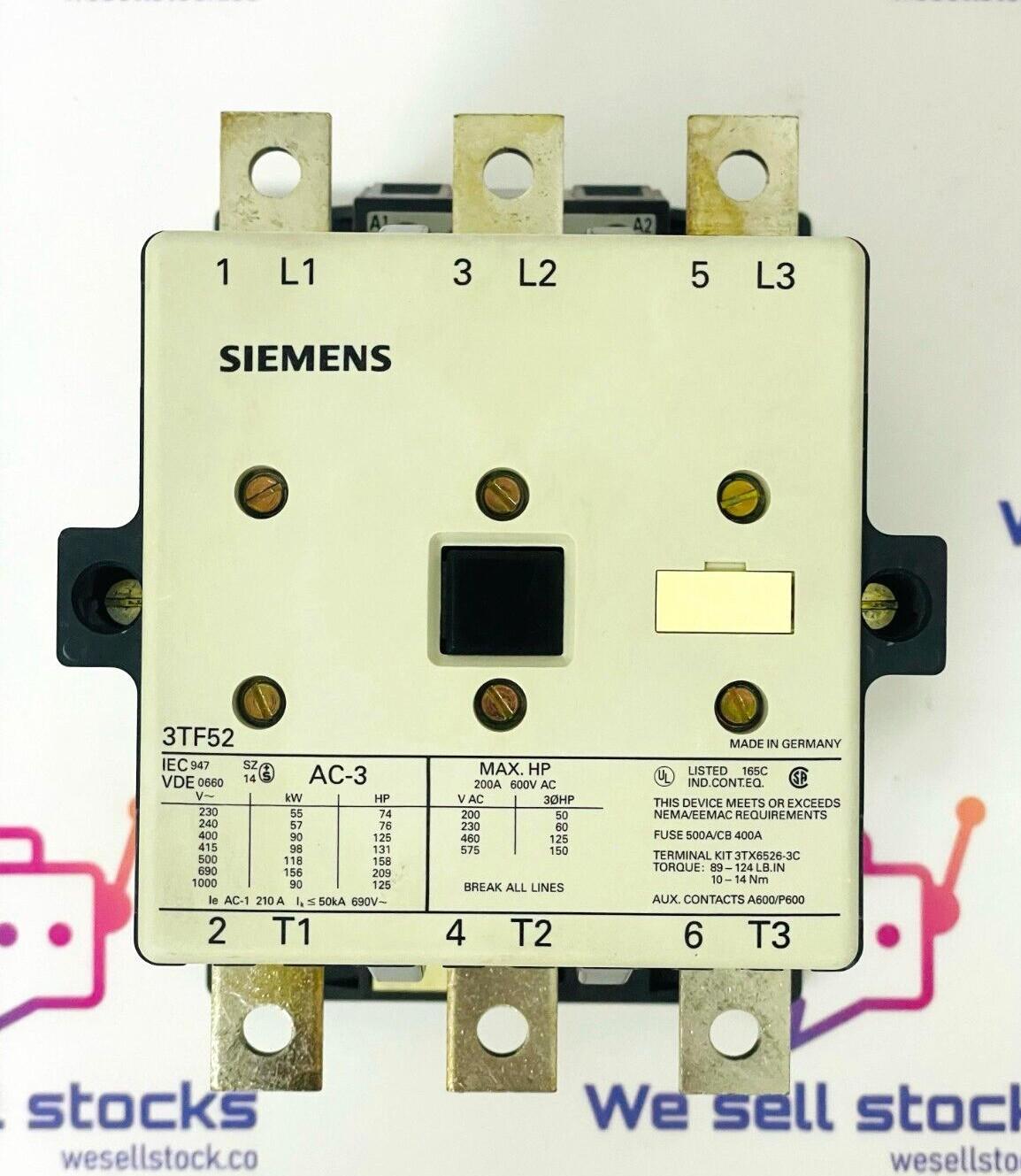 3TF5222-0AM0 Contactor 90KW
