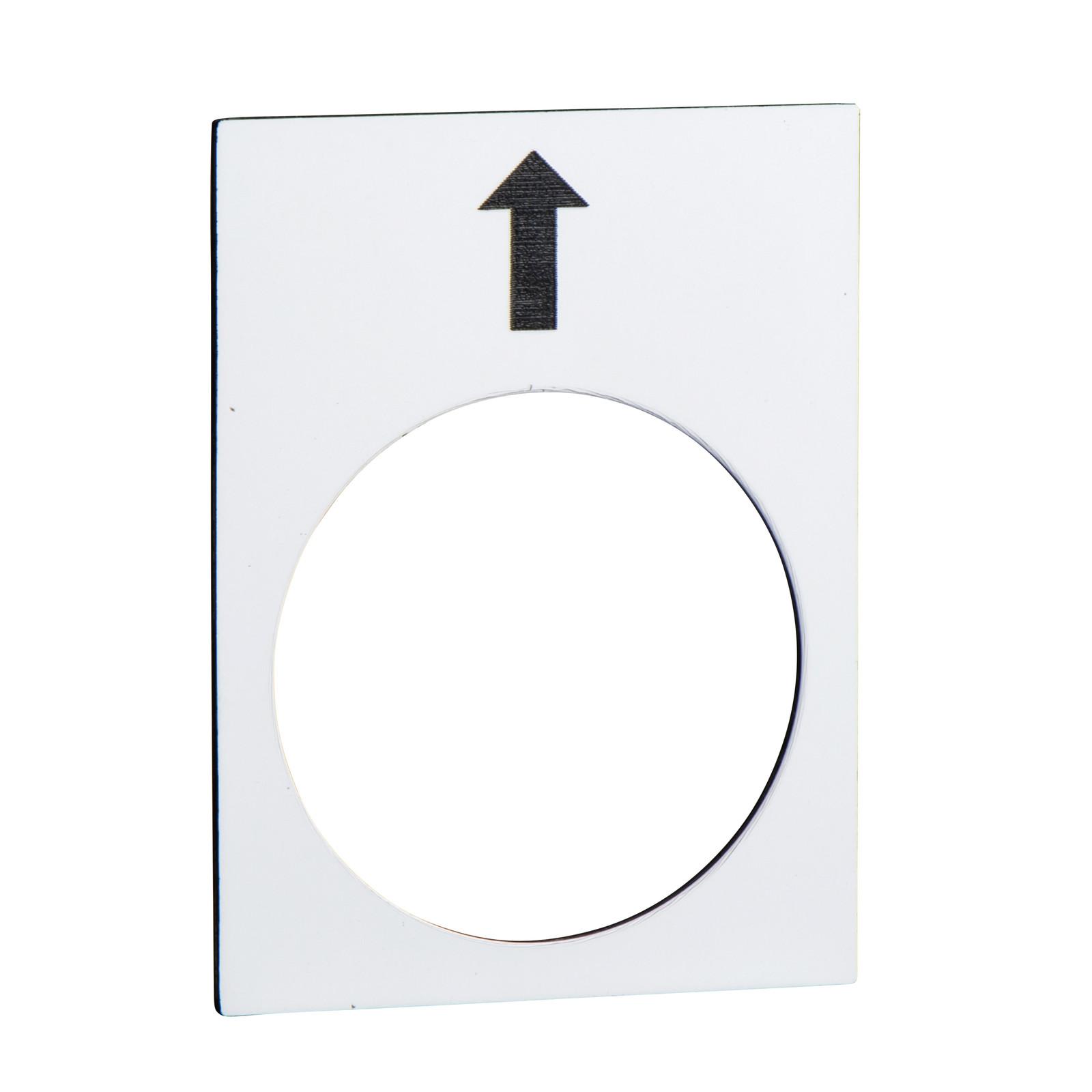 legend - 30 x 40 mm - white - raise, slow