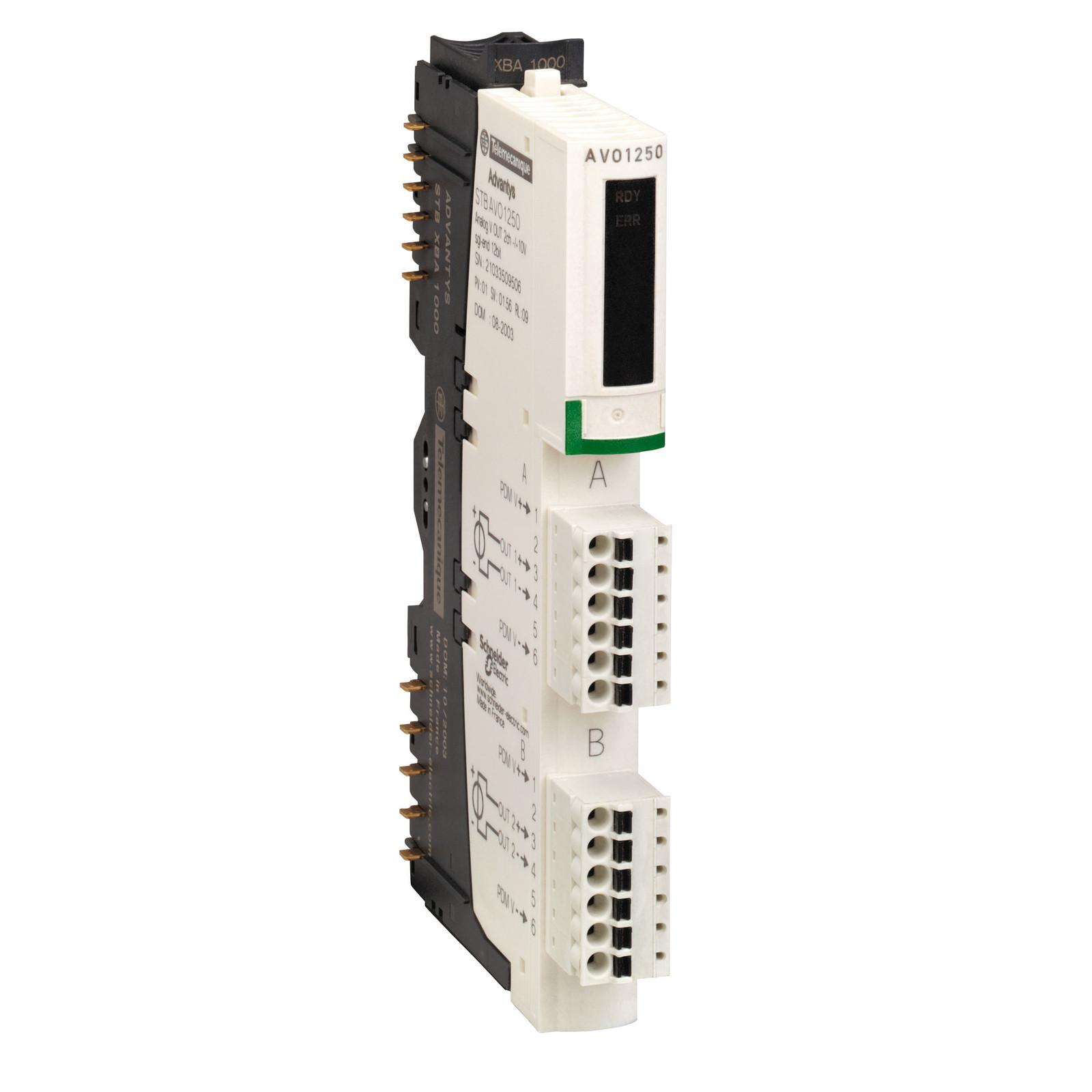 analog output kit, Modicon STB, standard, +/- 10V, 2 O, 12bits