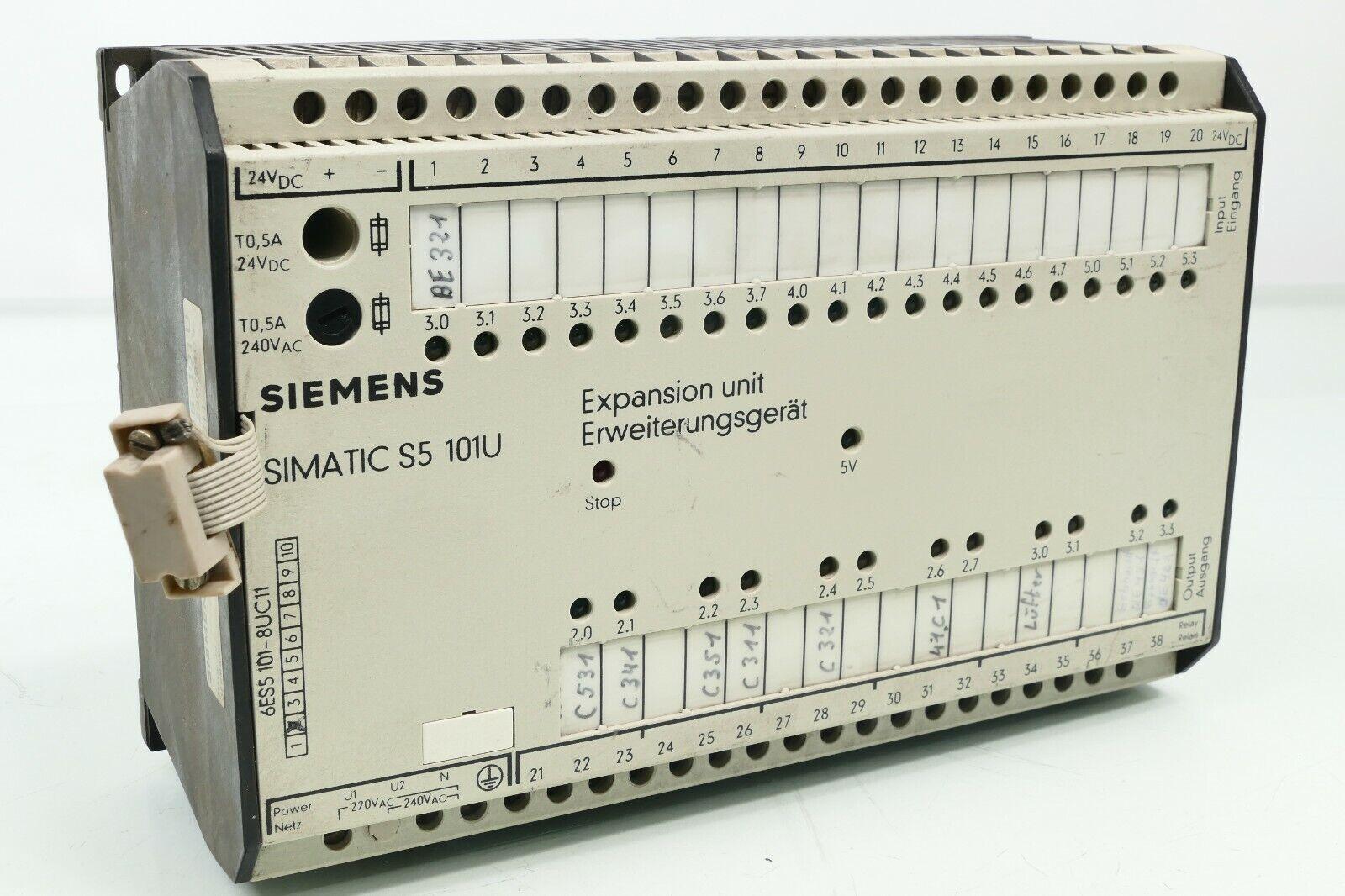 SIMATIC S5-101U Expansion Unit 6ES5 101-8UC11 E:02 6ES5101-8UC11