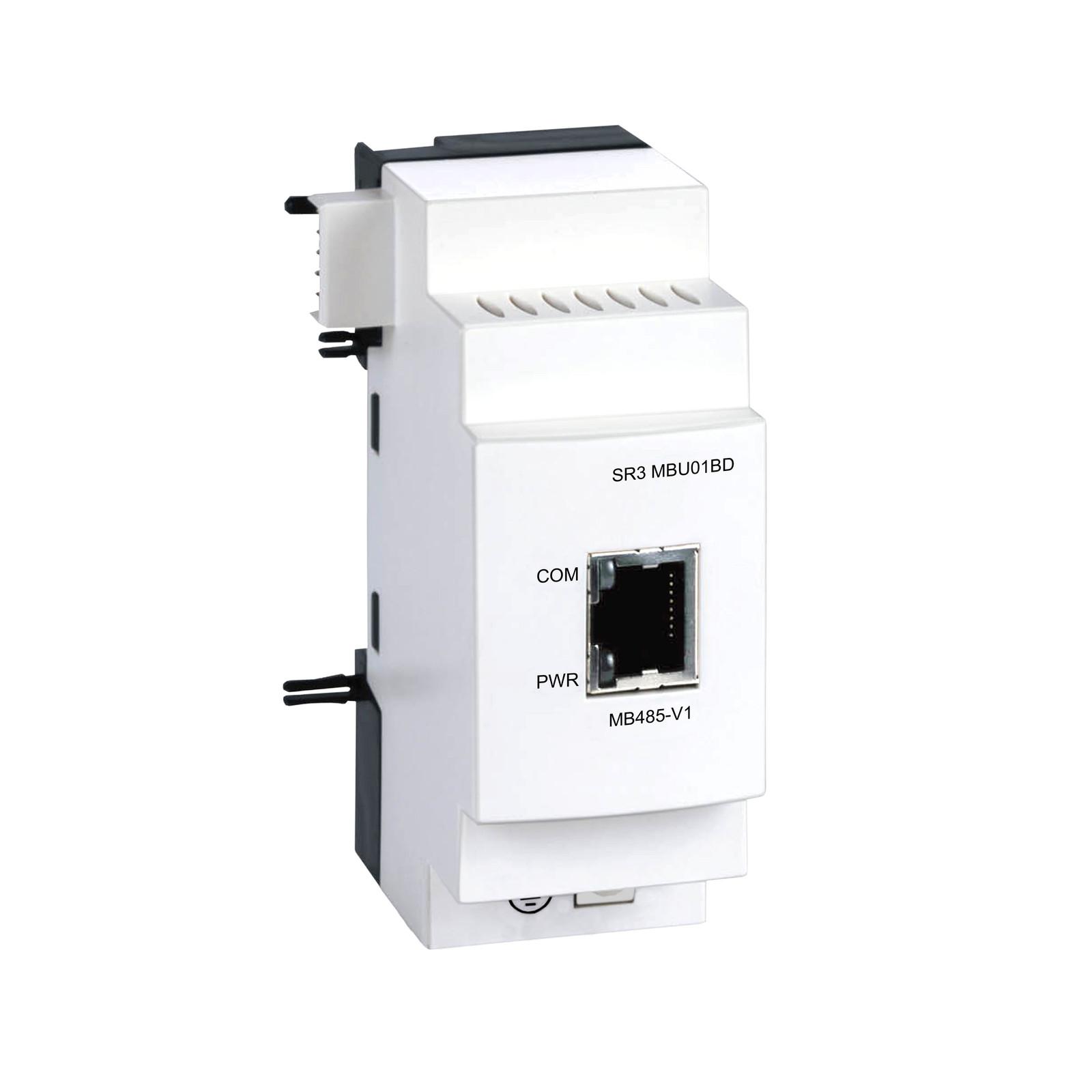 communication module, Zelio Logic SR2 SR3, modbus slave, 24V DC, smart relay