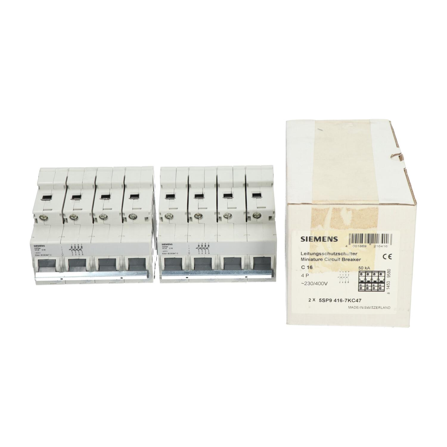 5SP9416-7KC47 Miniature Circuit Breaker 4P NFP s)